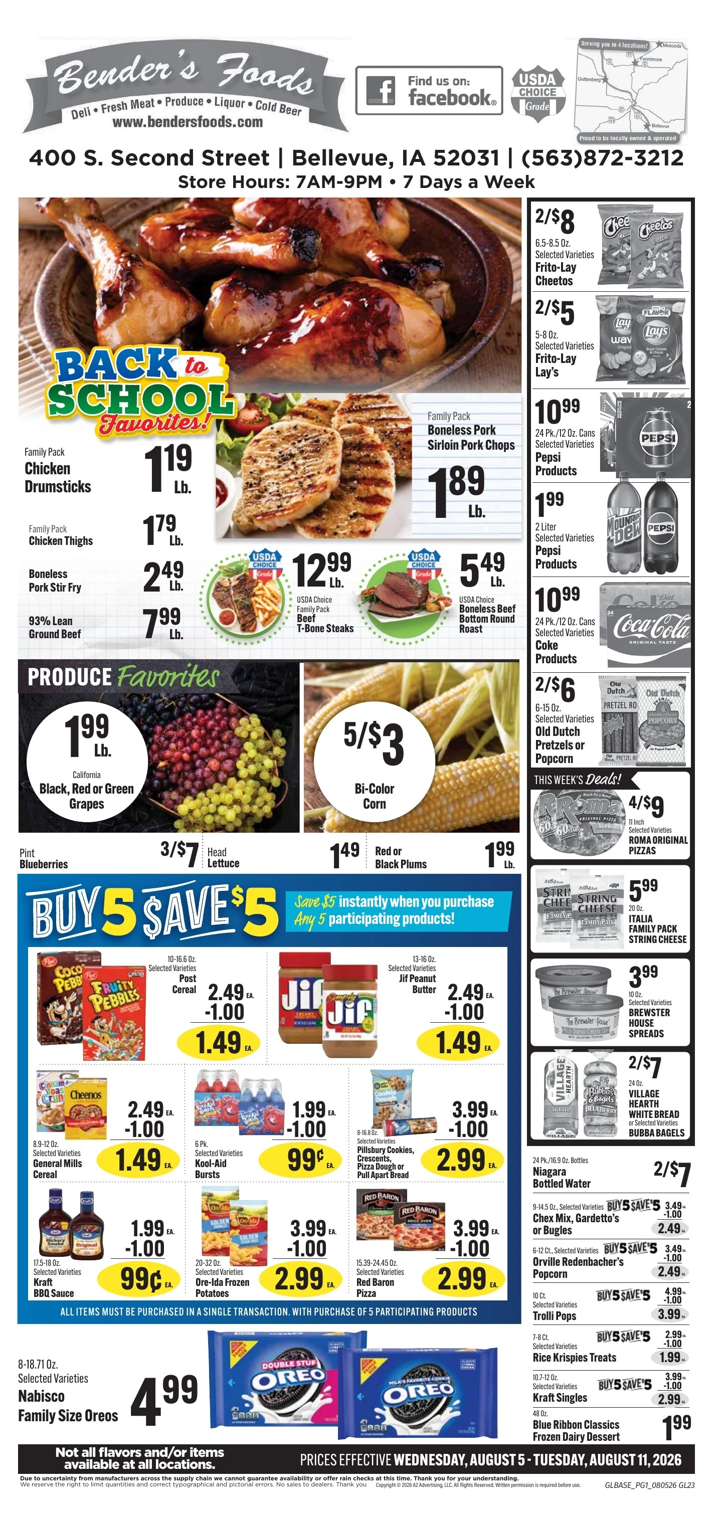 Bender's Foods flyer page 1