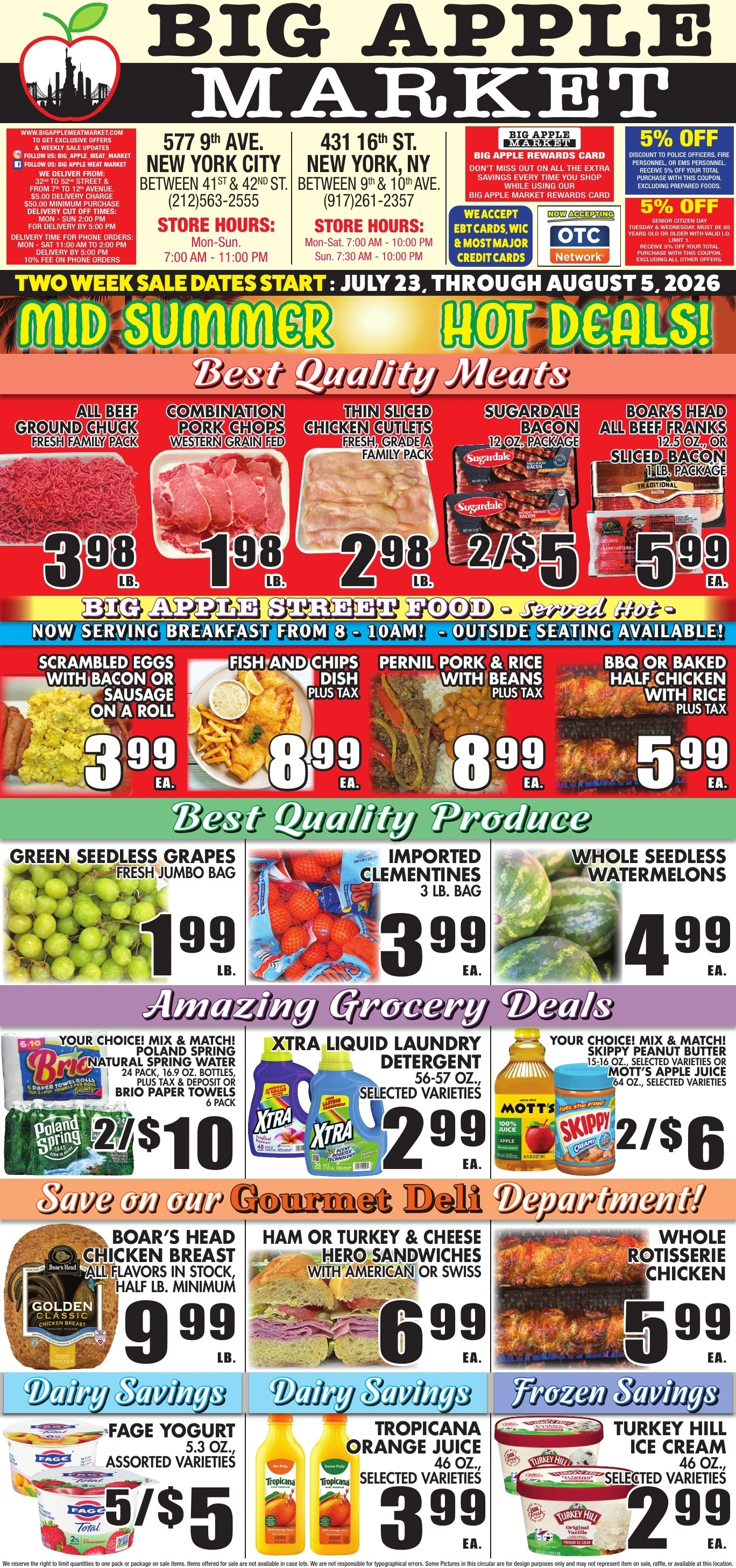 Big Apple Meat Market flyer page 1