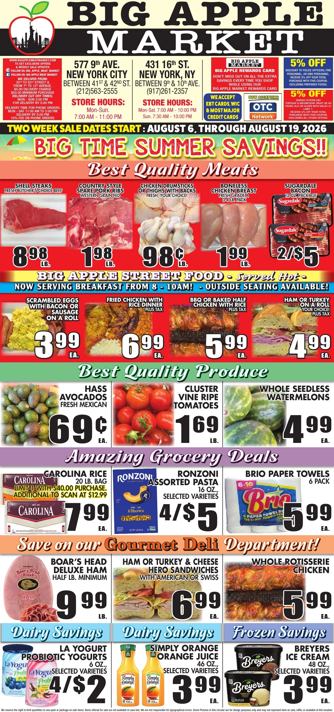 Big Apple Meat Market flyer page 1