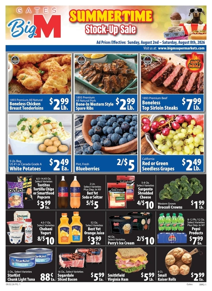 Big M Supermarkets flyer page 1