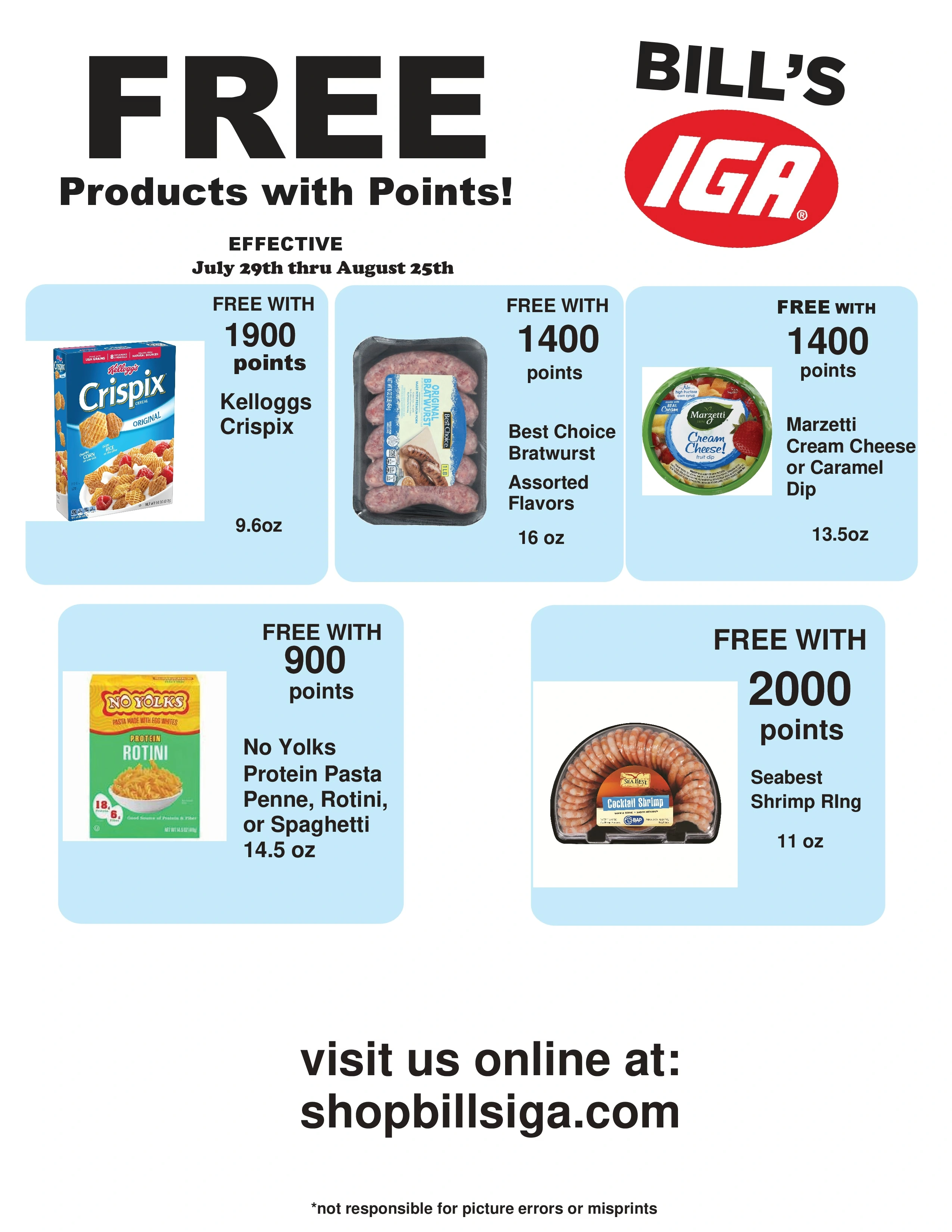 Bill's IGA flyer page 1