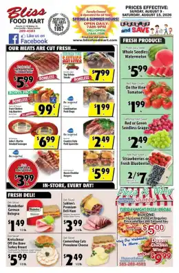 Bliss Shur Fine Food Mart Weekly Ad