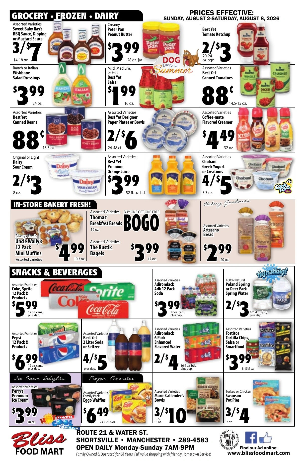 Bliss Shur Fine Food Mart flyer page 2