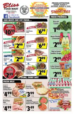 Bliss Shur Fine Food Mart Weekly Ad