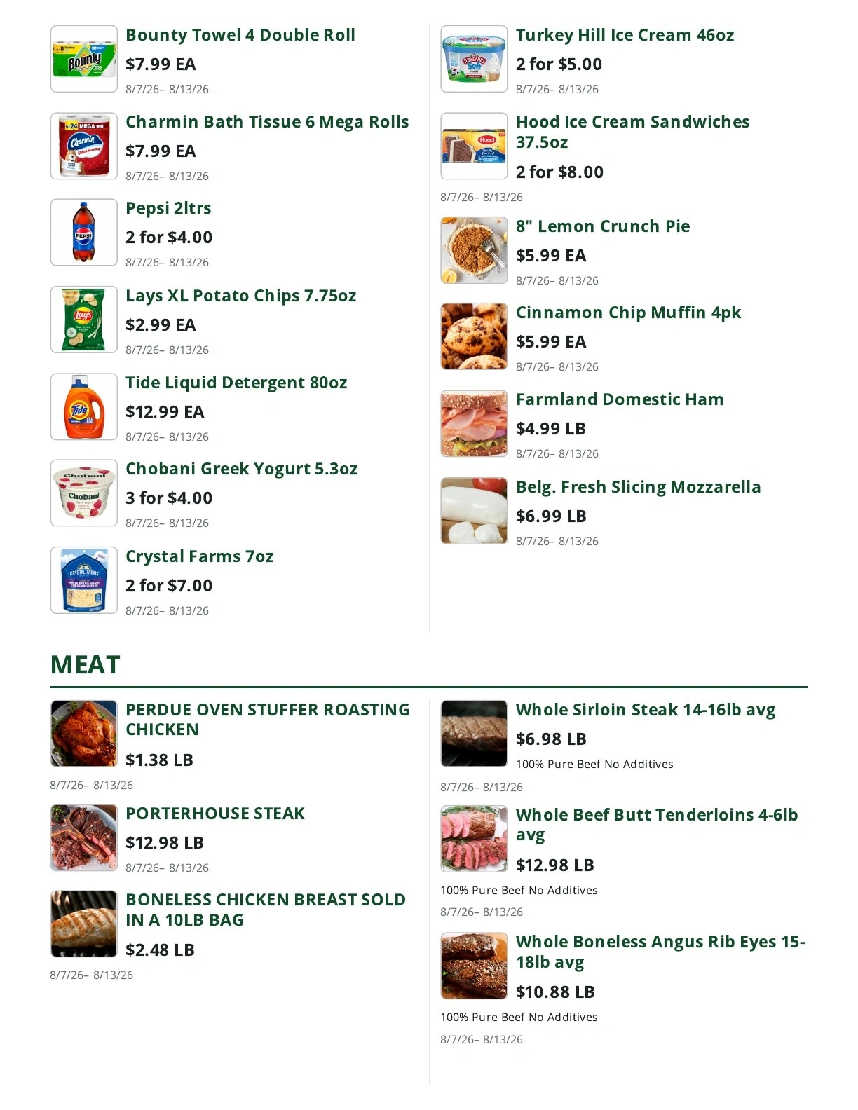 Bob's Butcher & Basket flyer page 2