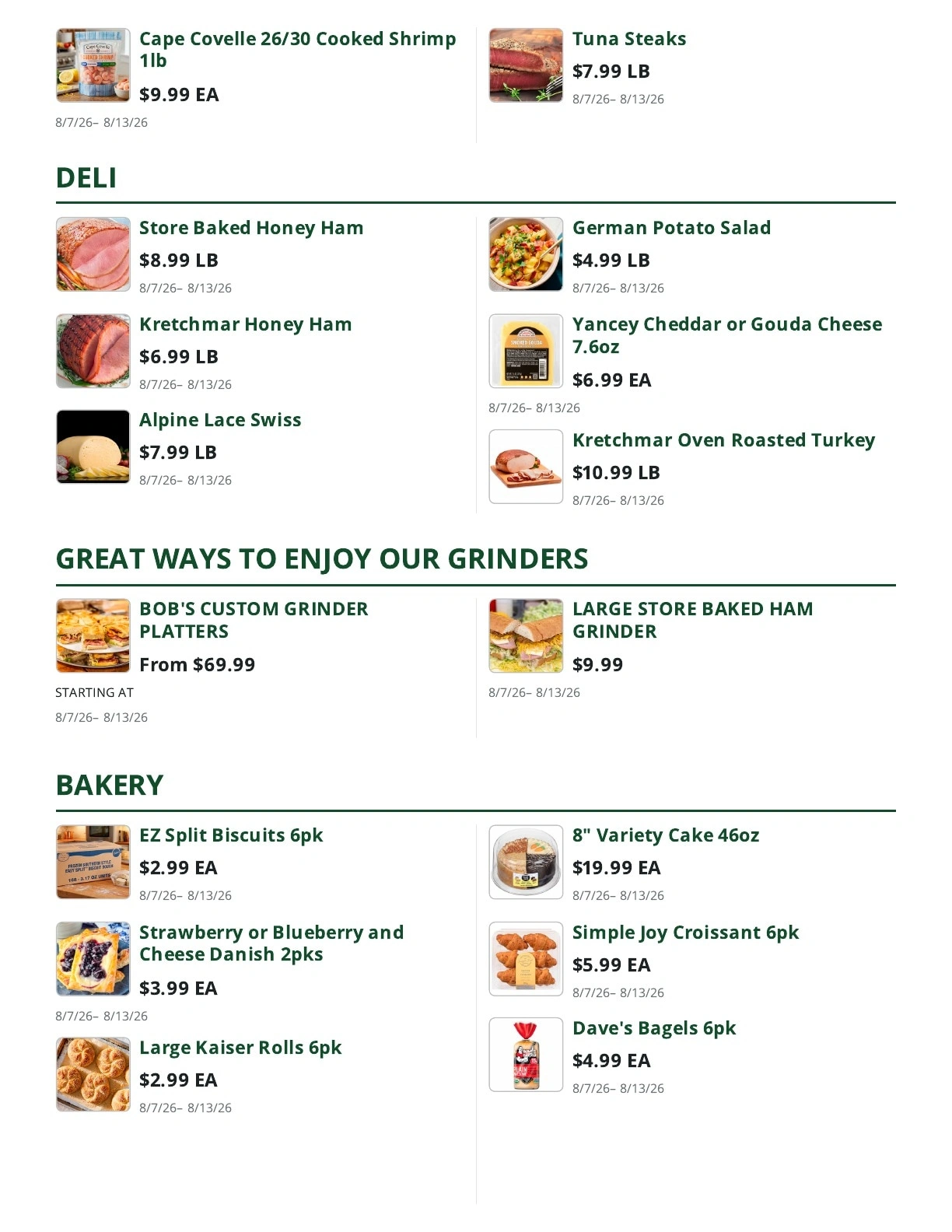 Bob's Butcher & Basket flyer page 4