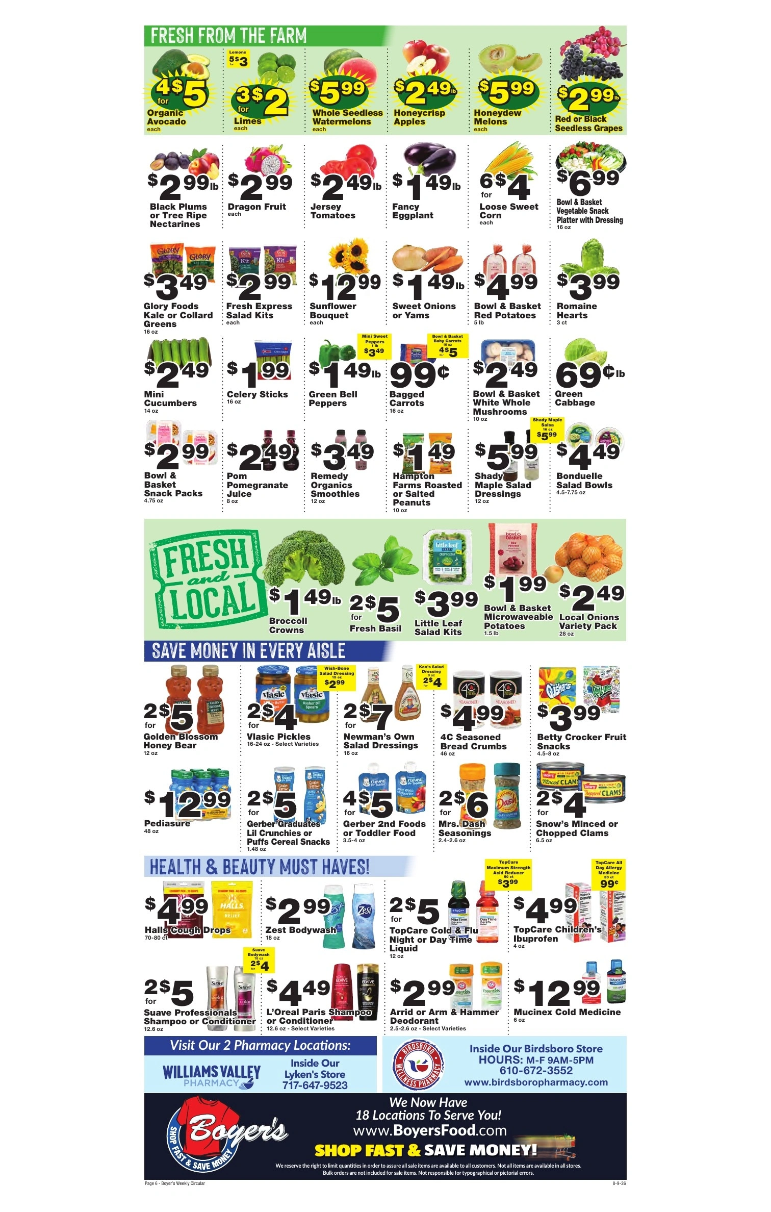 Boyer's Food Markets flyer page 6