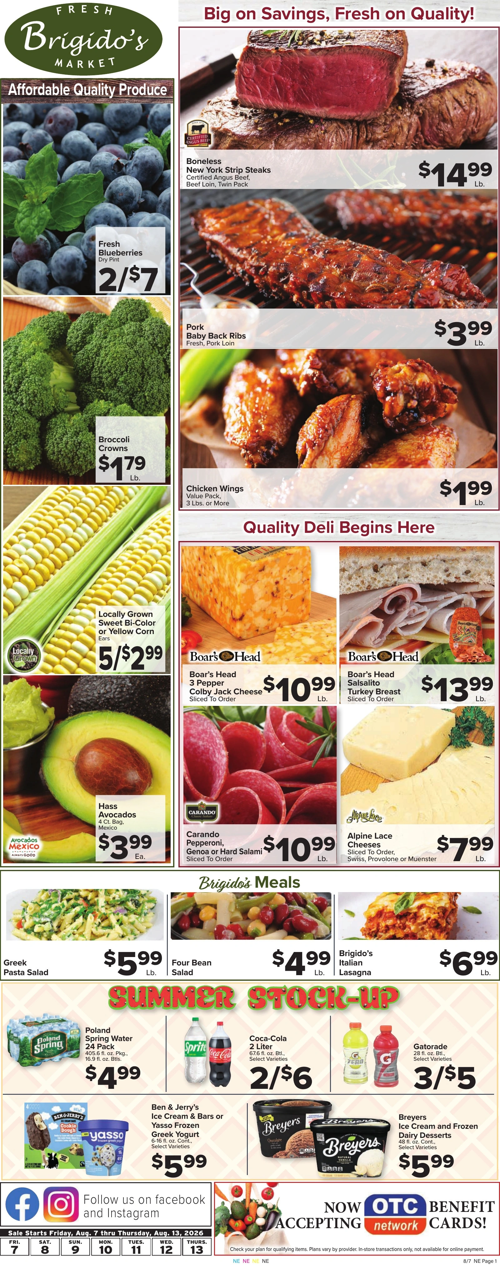 Brigido's Fresh Market flyer page 1