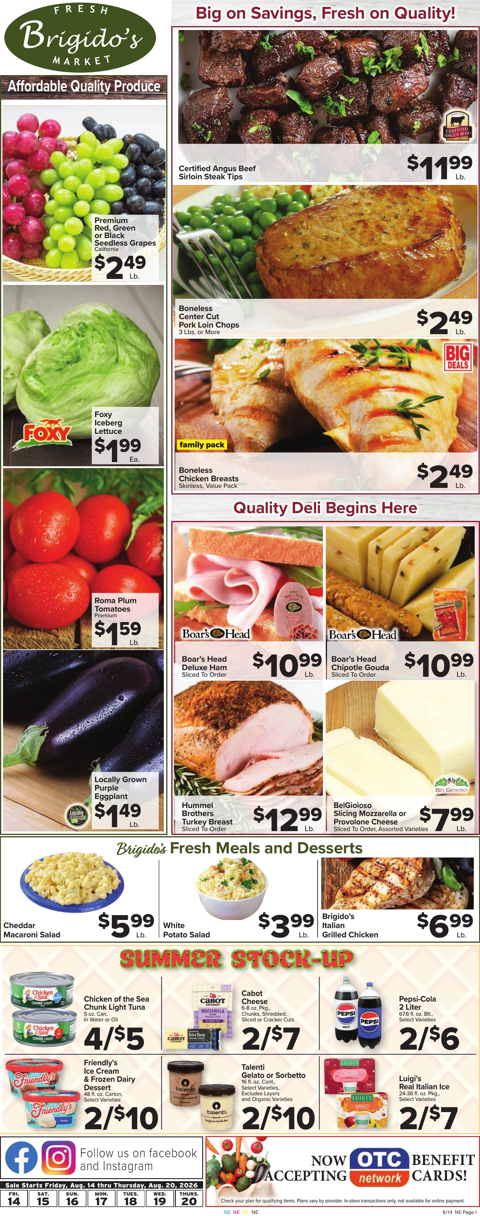 Brigido's Fresh Market flyer page 1