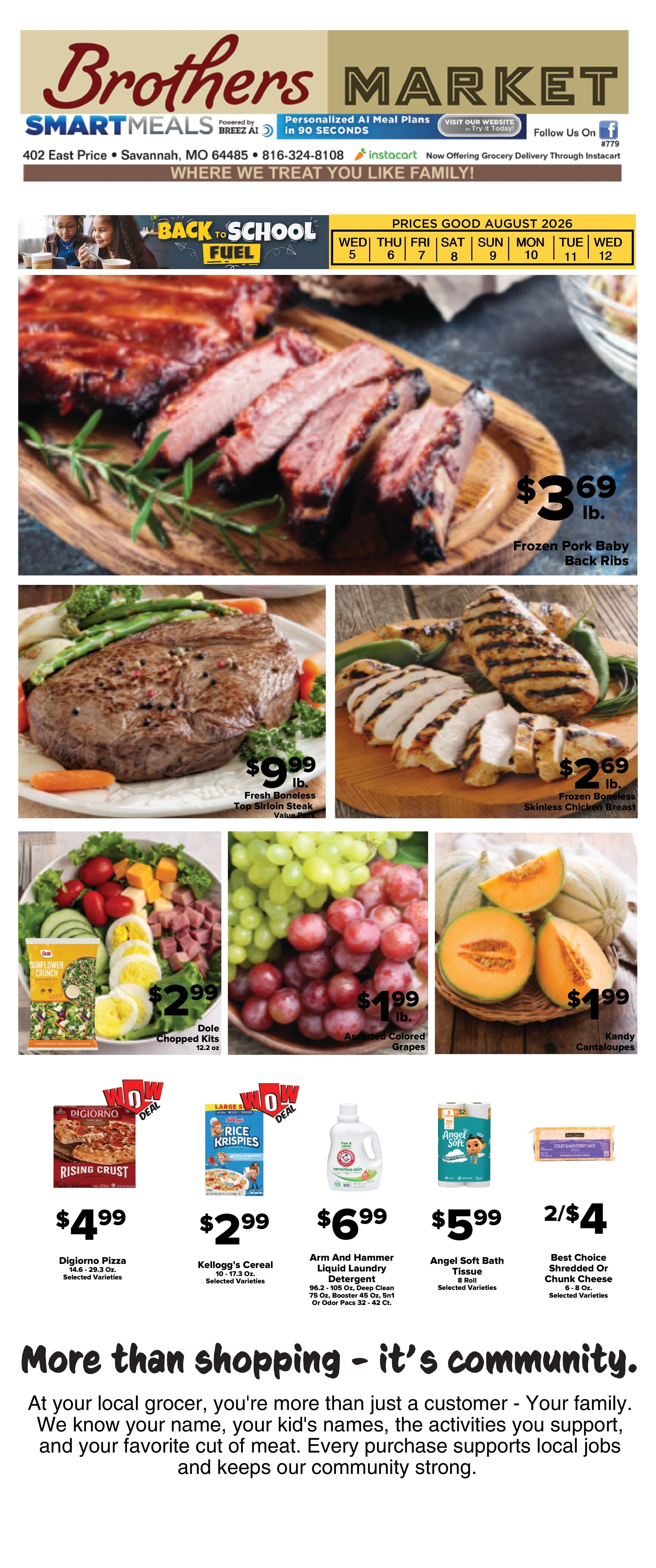 Brothers Market flyer page 1
