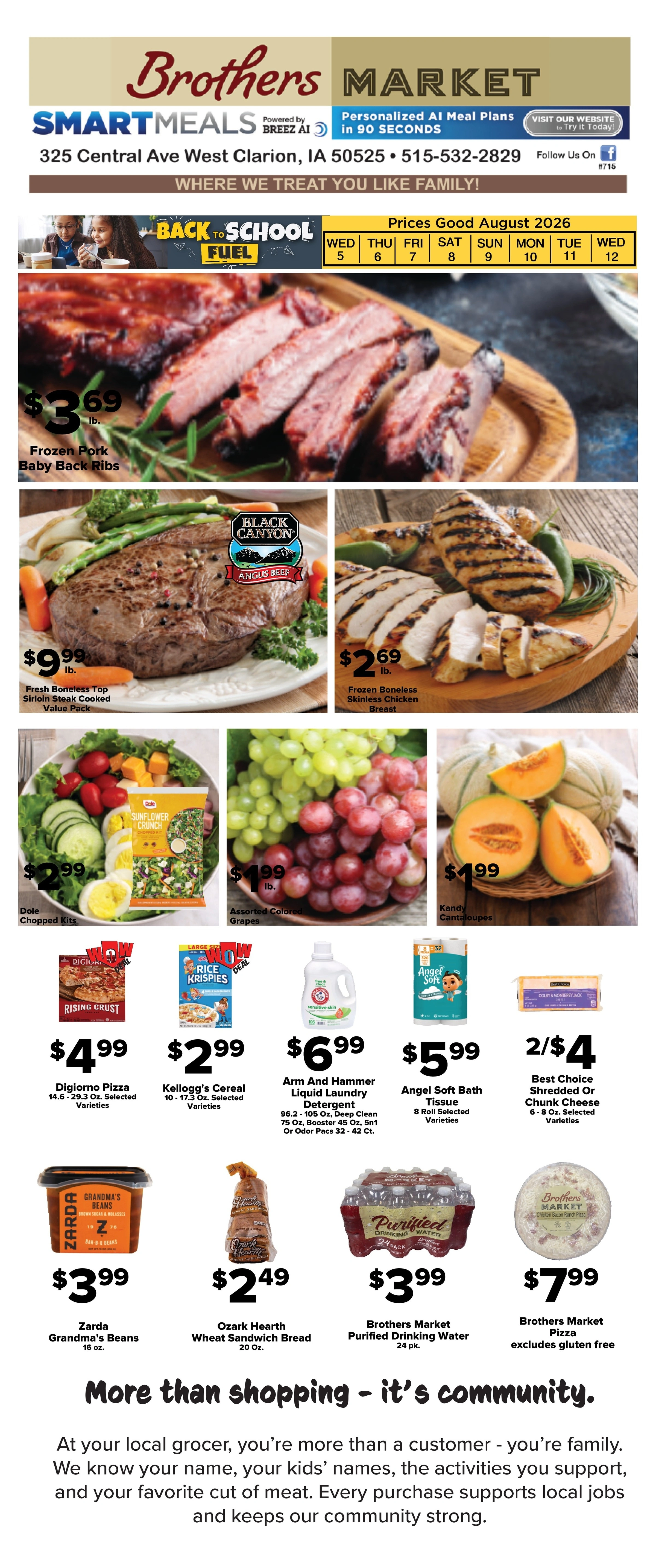 Brothers Market flyer page 1