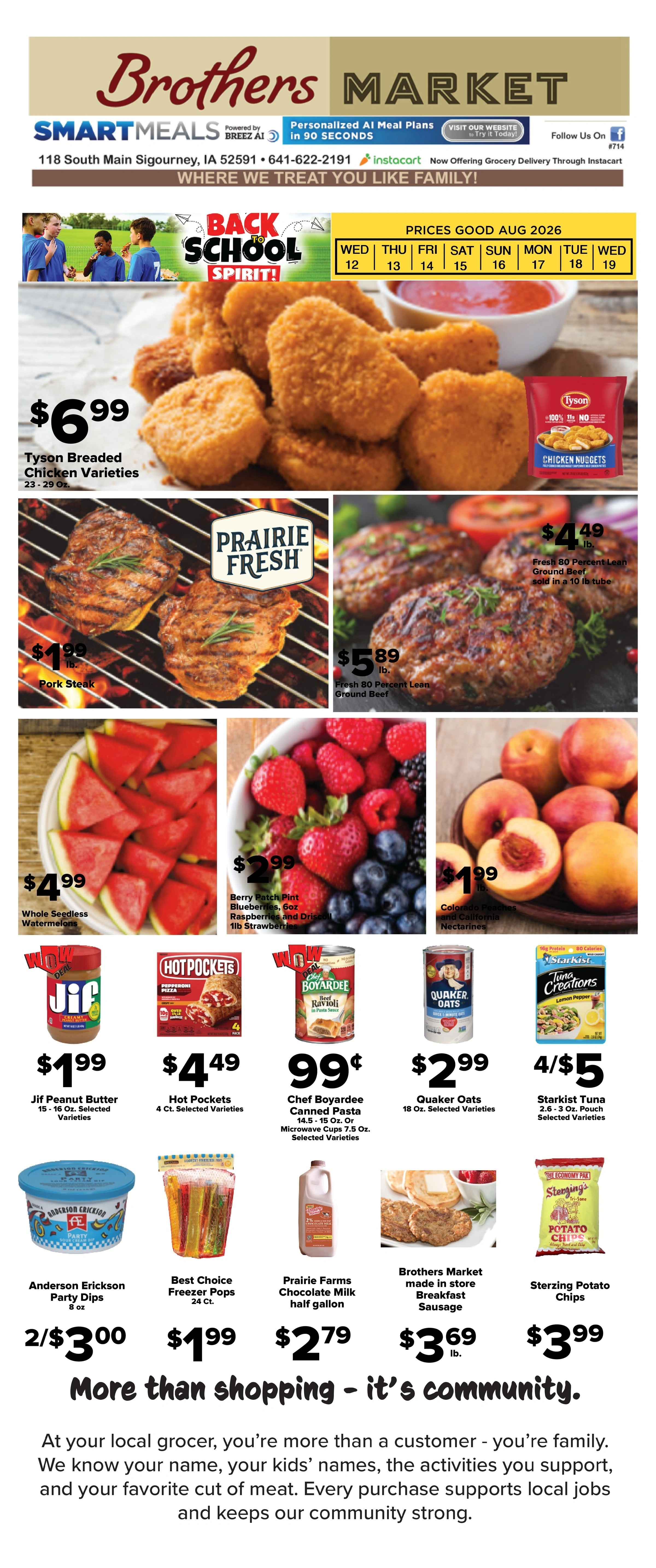 Brothers Market flyer page 1
