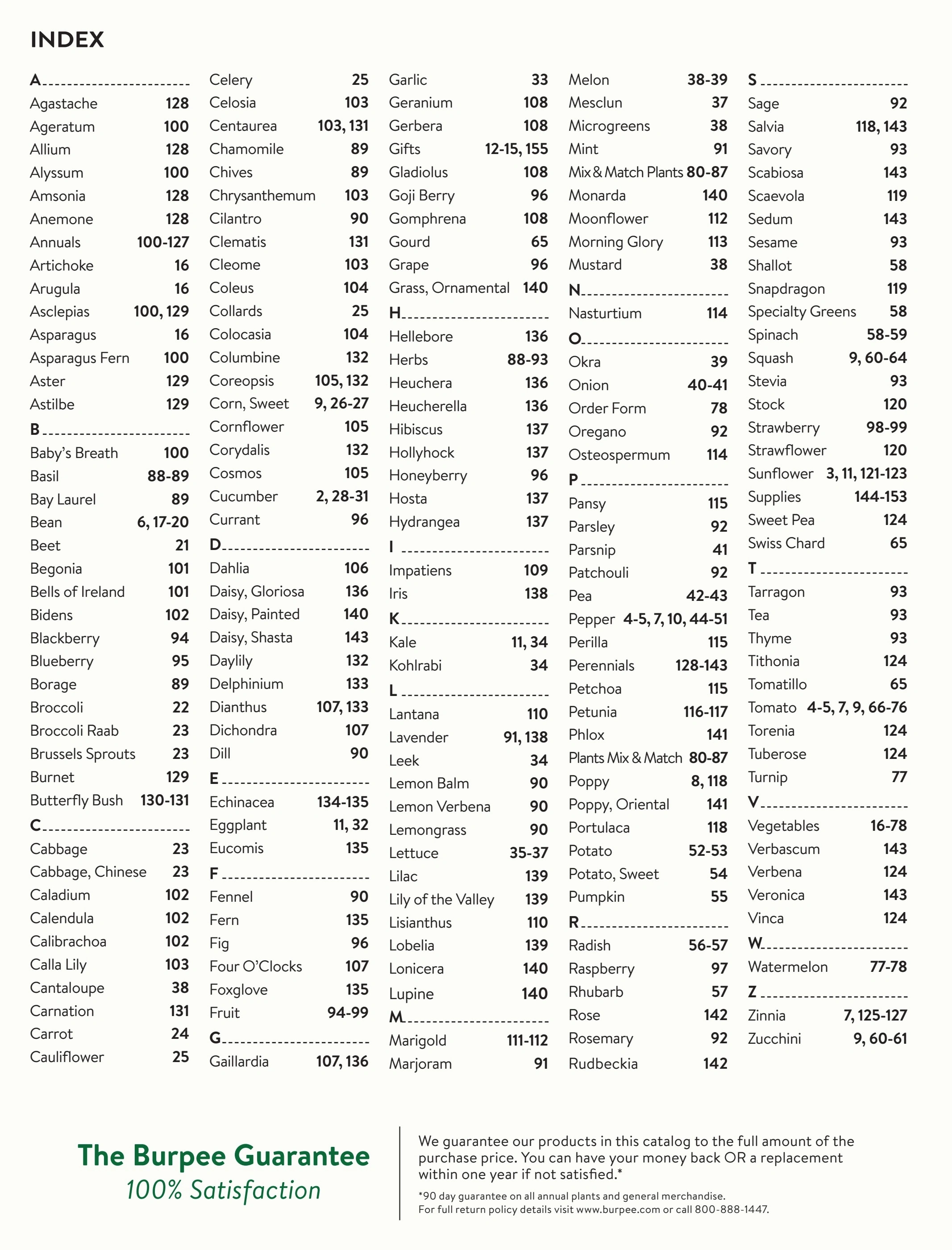 Burpee flyer page 154