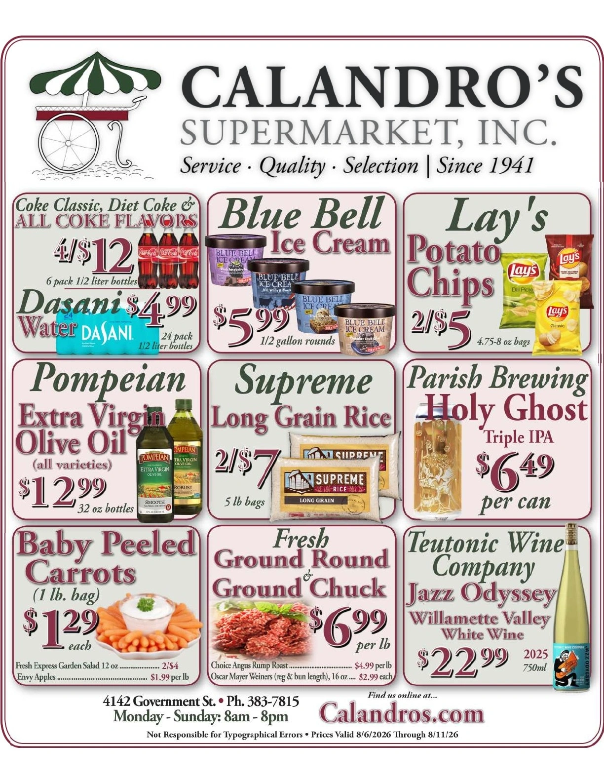 Calandro's Supermarket flyer page 1