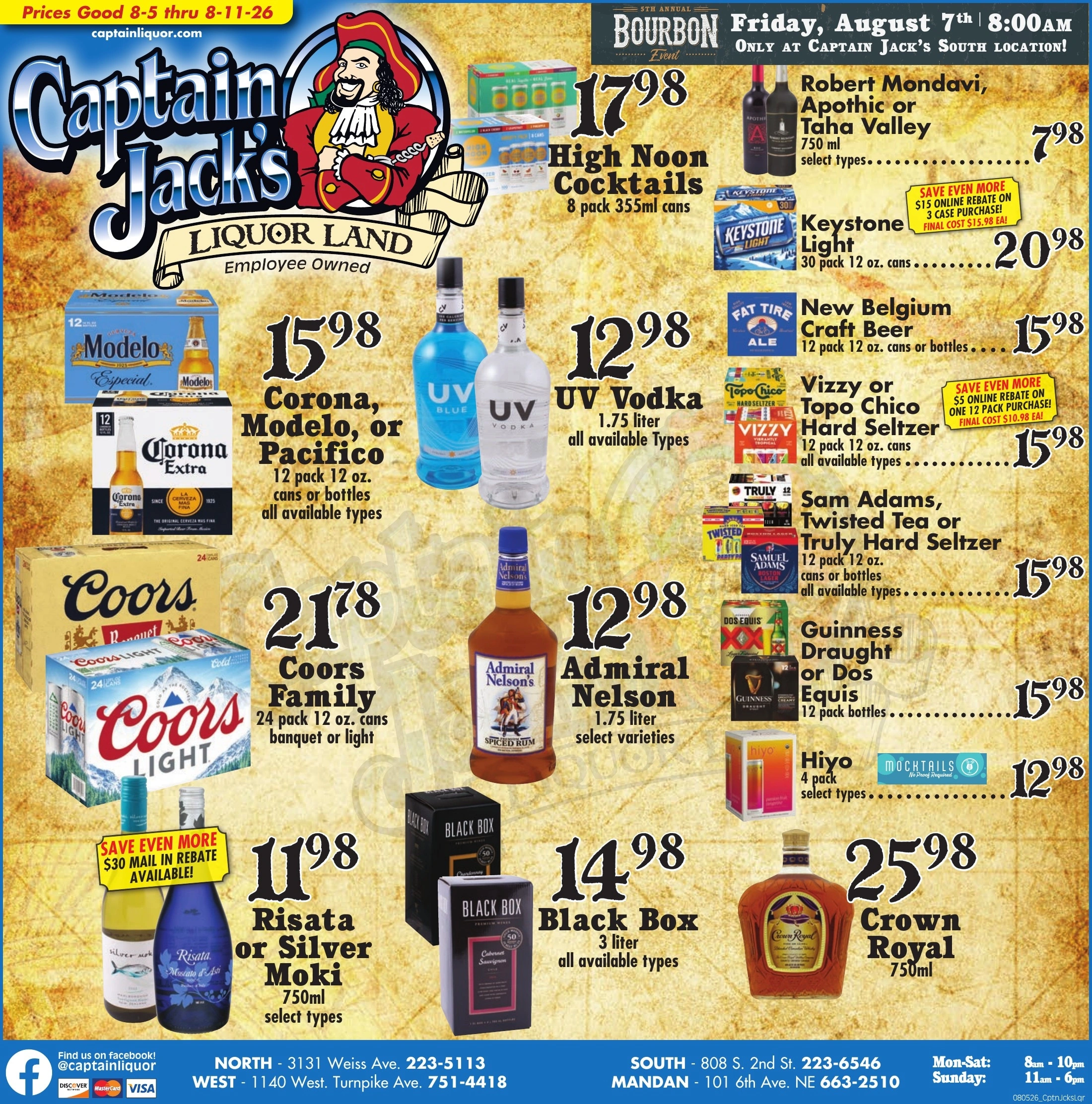 Captain Jack's Liquor Land flyer page 1