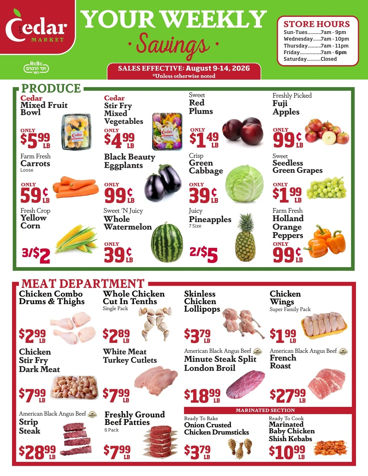 Cedar Market flyer page 1