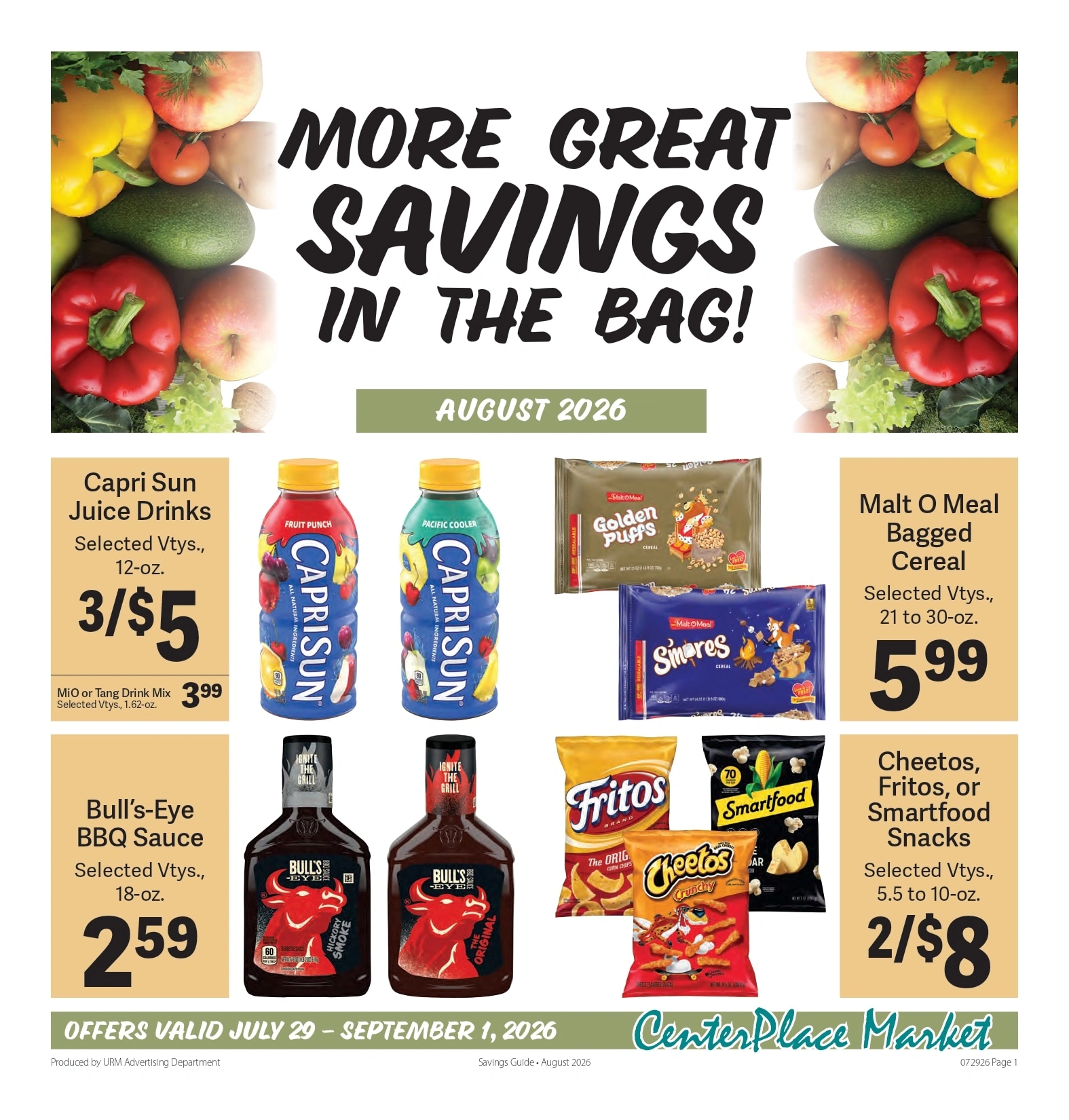 CenterPlace Market flyer page 1