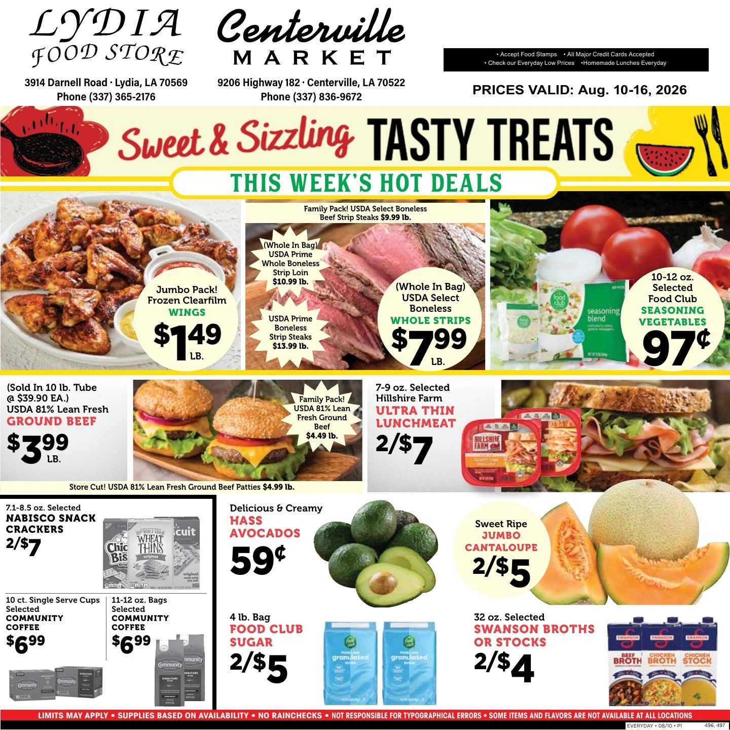 Centerville Market flyer page 1