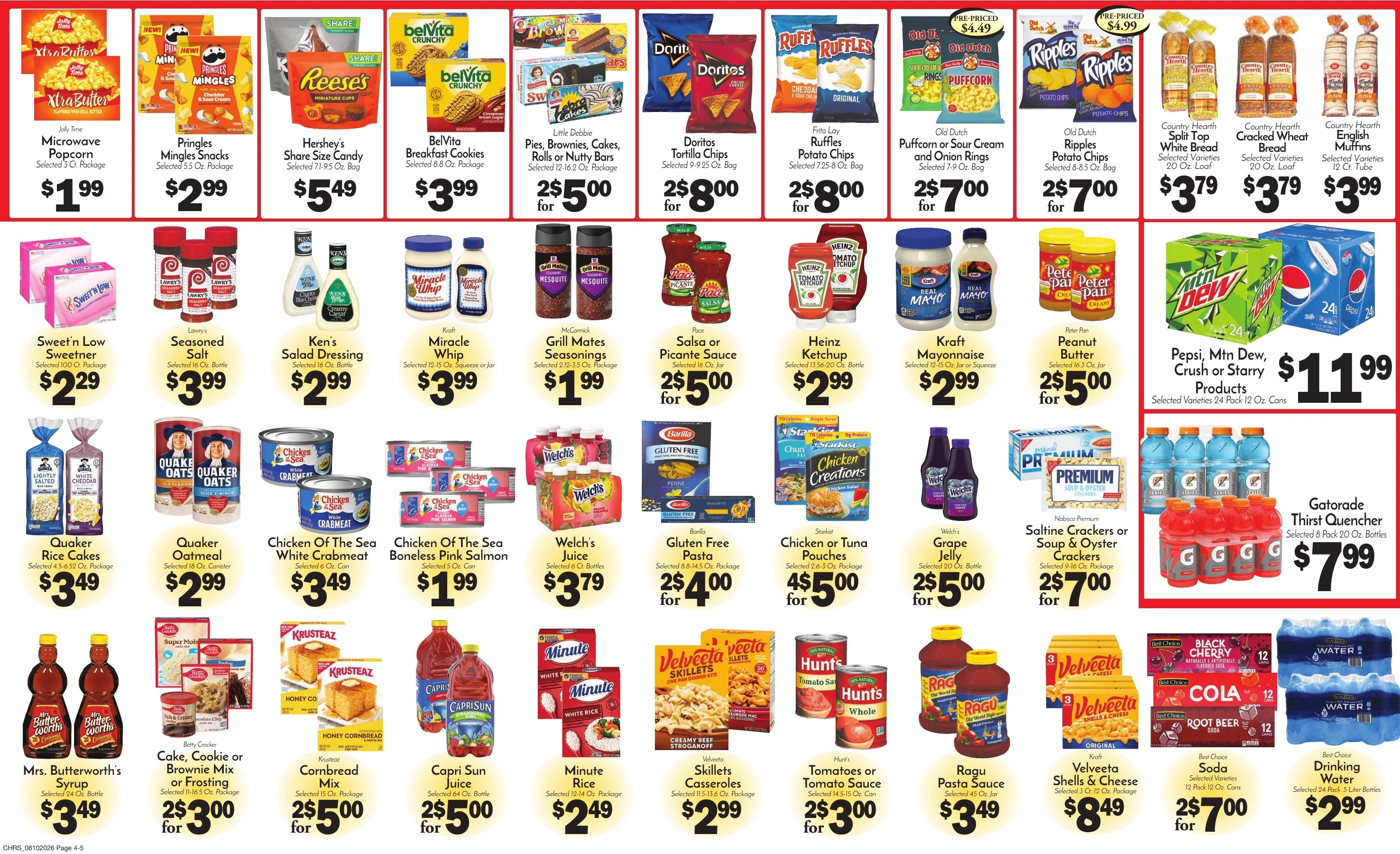 Chris' Food Center flyer page 4