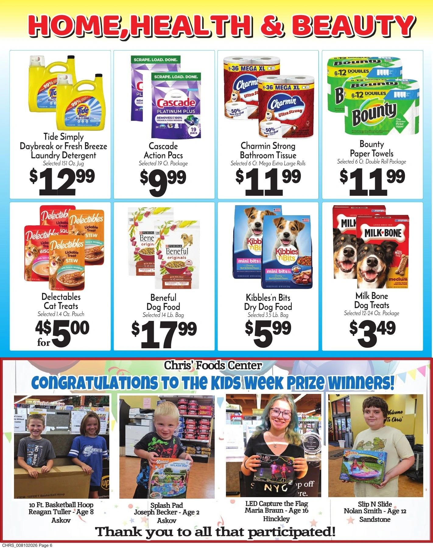 Chris' Food Center flyer page 5