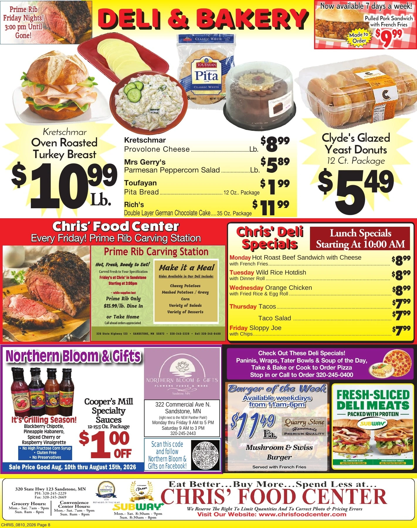 Chris' Food Center flyer page 7