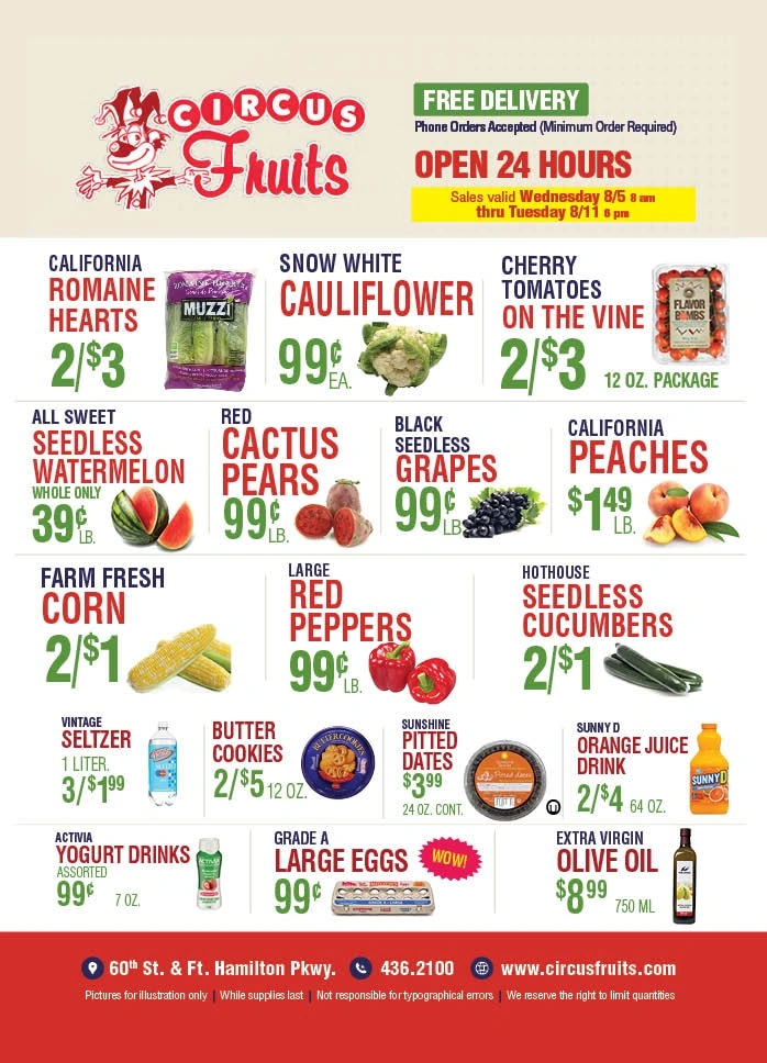Circus Fruits flyer page 1