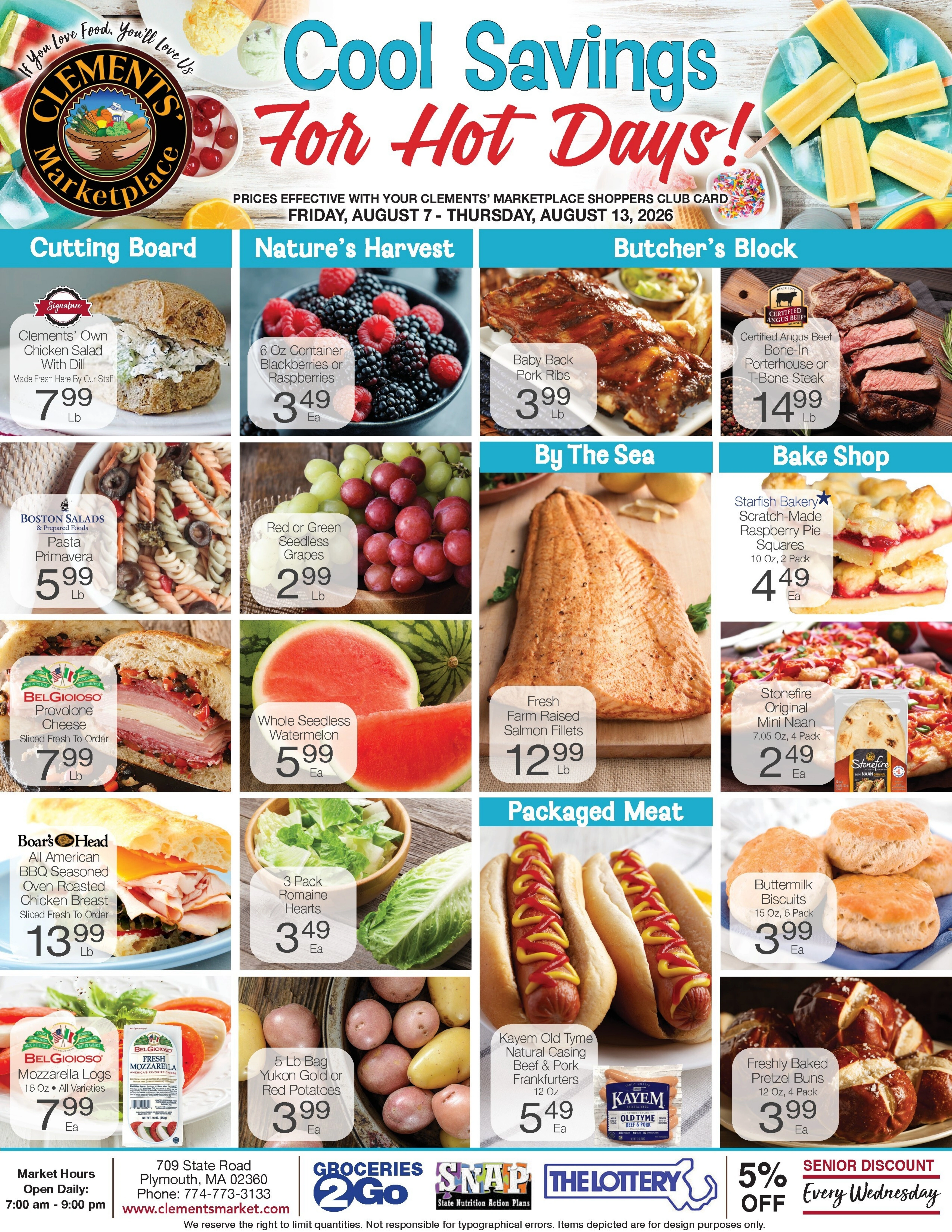 Clements' Marketplace flyer page 1