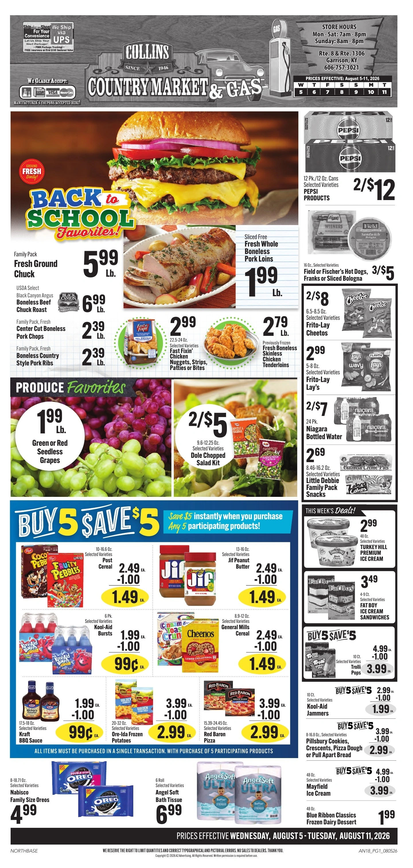 Collins Country Market flyer page 1