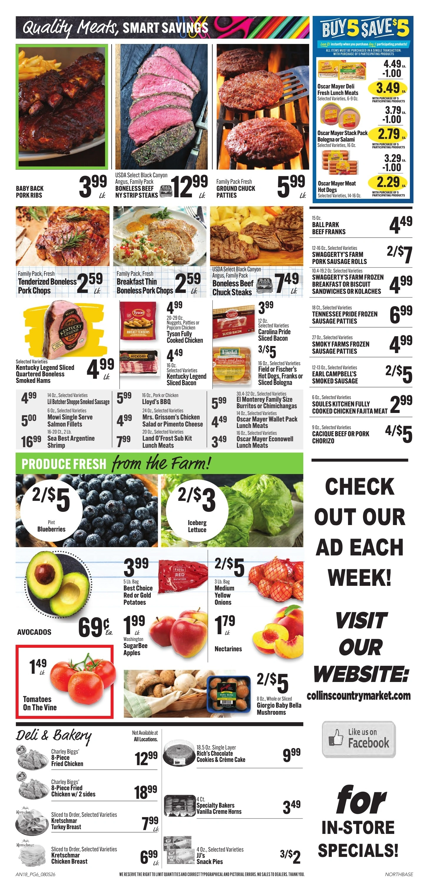Collins Country Market flyer page 6