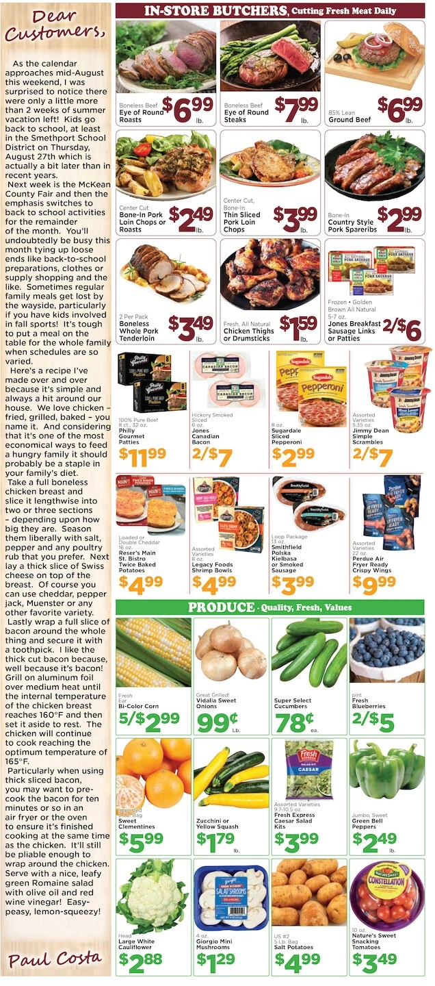 Costa's Supermarket flyer page 4