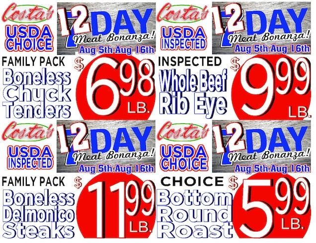 Costa's Supermarket flyer page 6