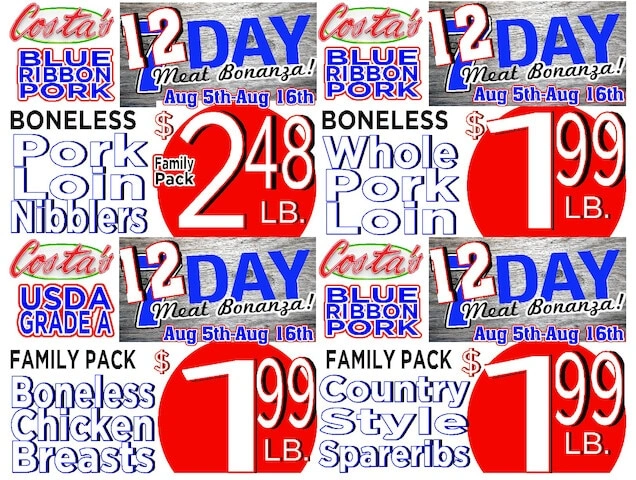 Costa's Supermarket flyer page 9