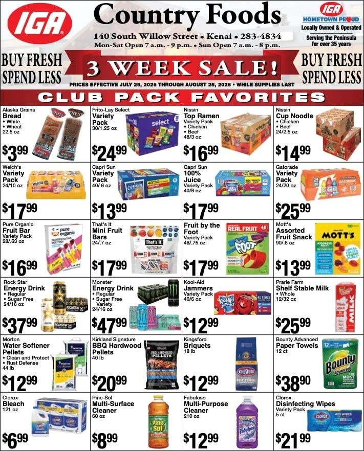 Country Foods IGA flyer page 1
