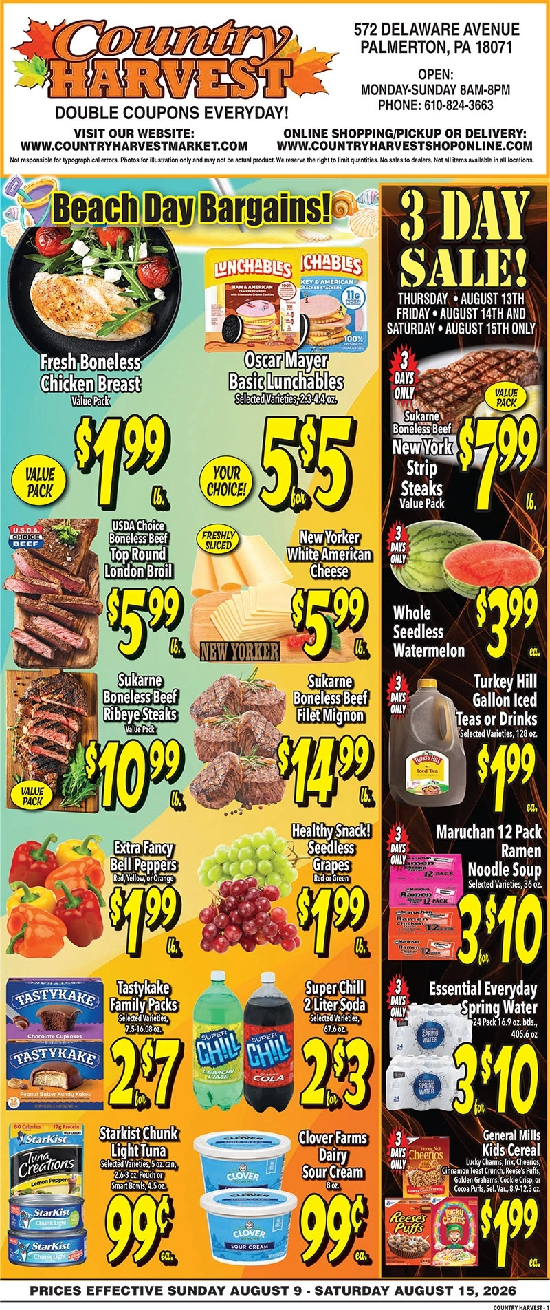 Country Harvest Family Market flyer page 1