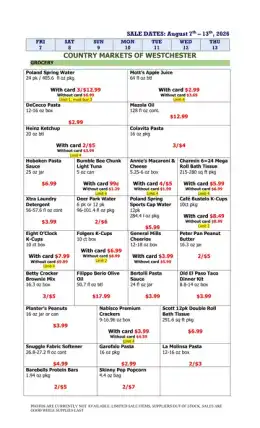 Country Markets of Westchester Weekly Ad
