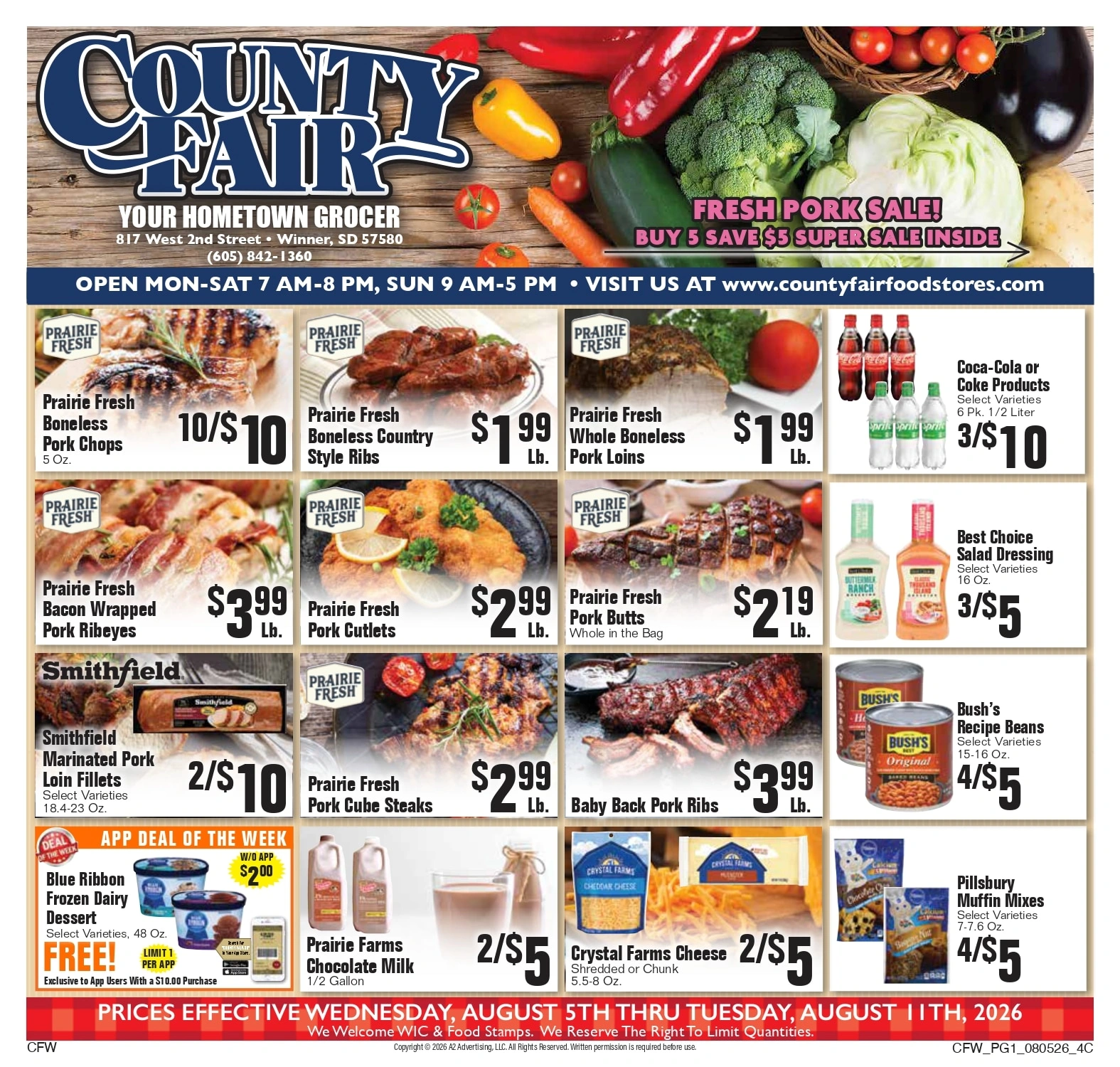 County Fair Food Stores flyer page 1
