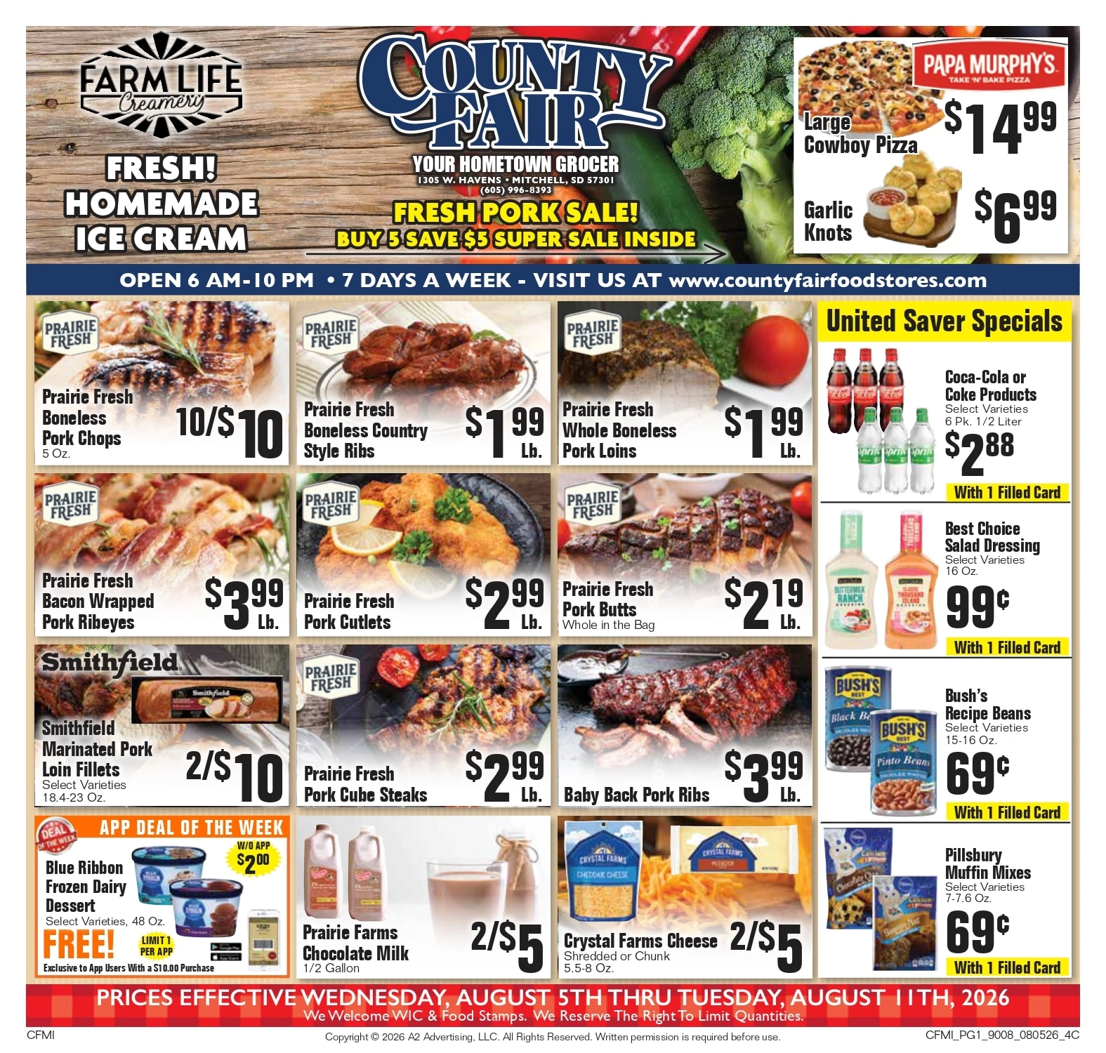 County Fair Food Stores flyer page 1