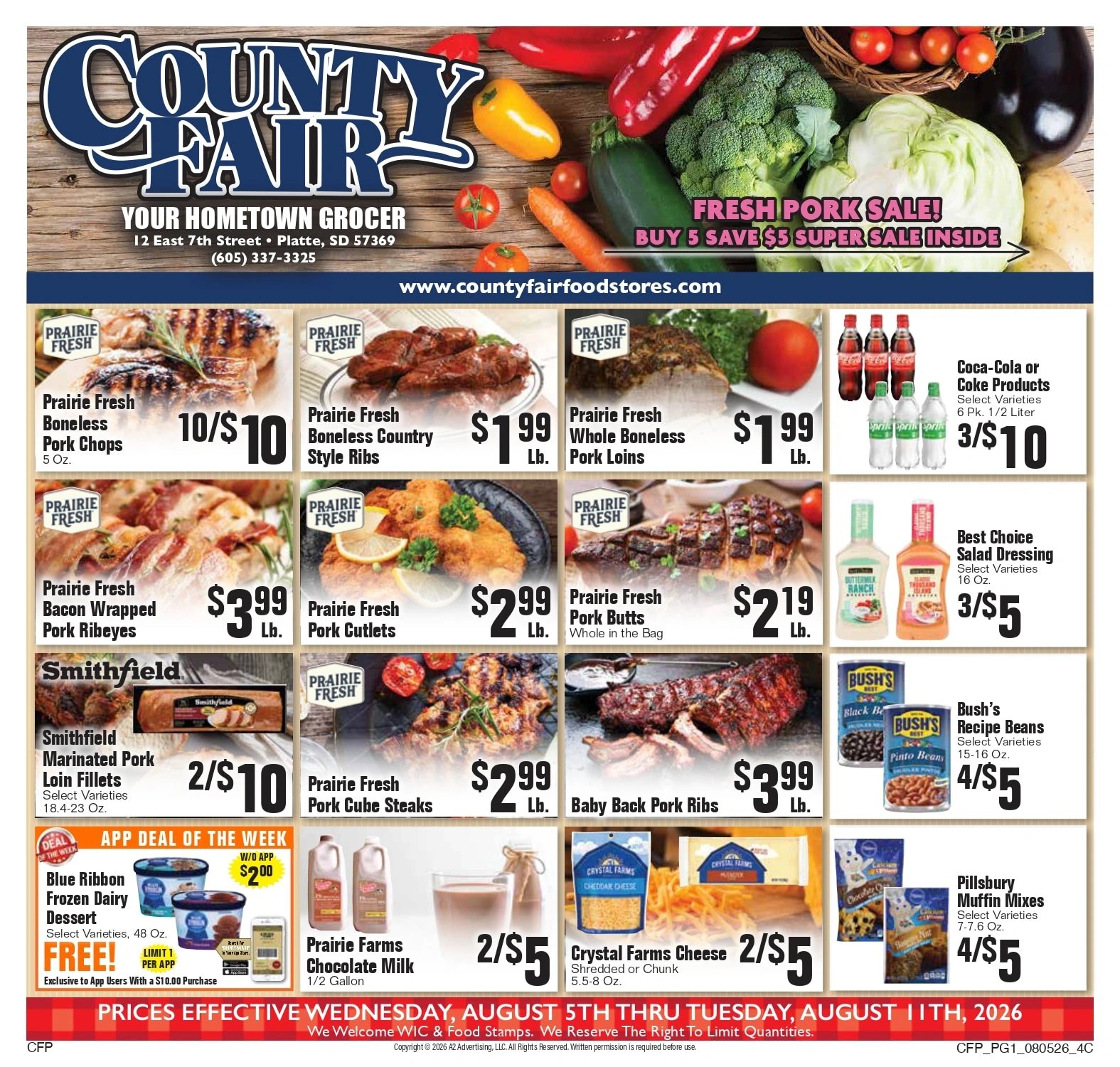 County Fair Food Stores flyer page 1