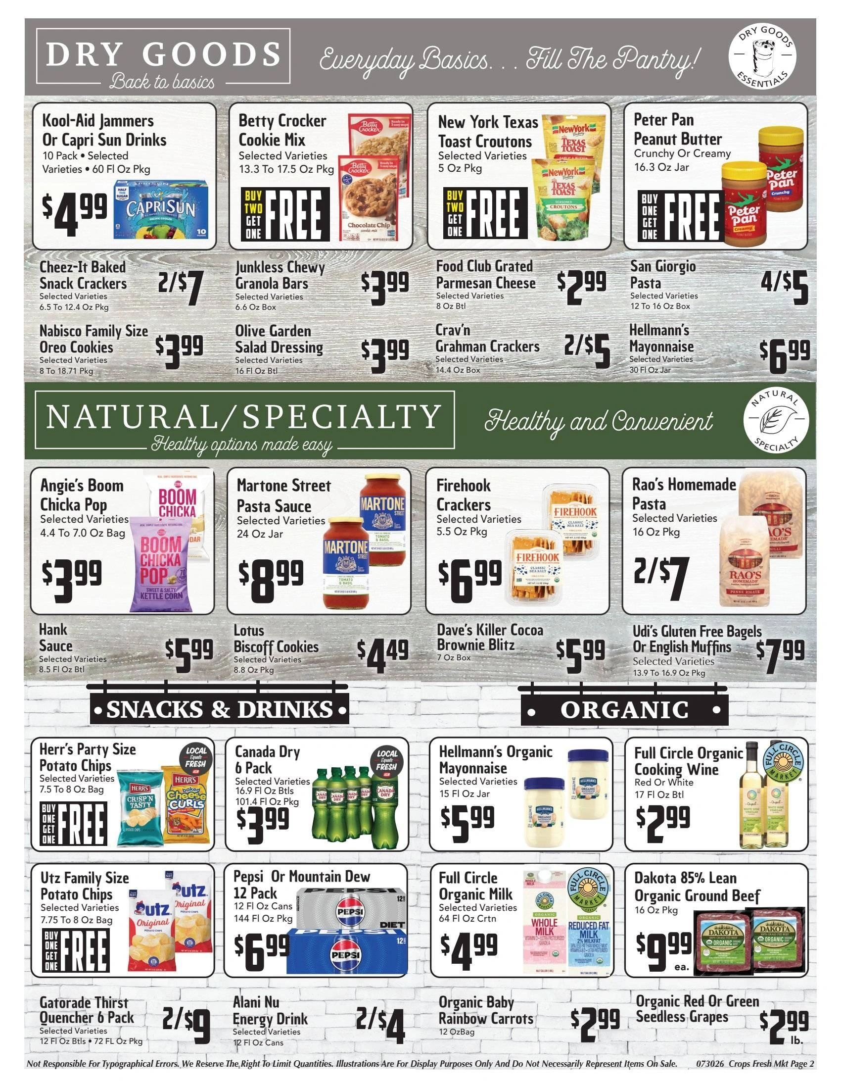 Crop's Fresh Marketplace flyer page 2