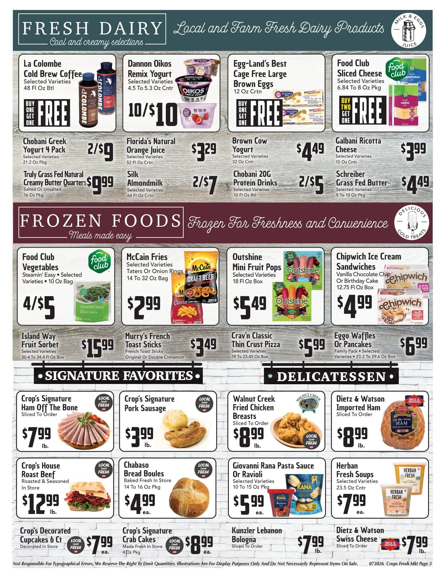 Crop's Fresh Marketplace flyer page 3