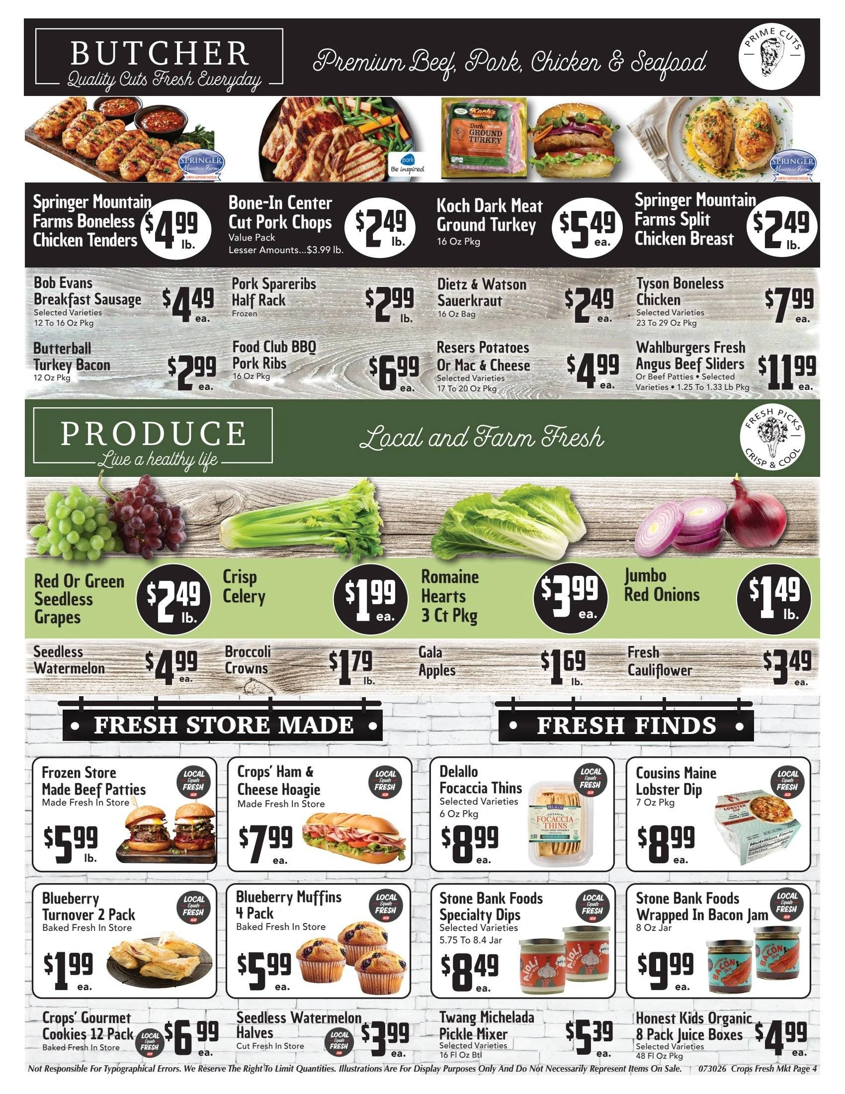 Crop's Fresh Marketplace flyer page 4
