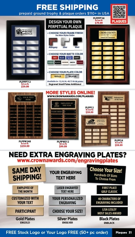 Crown Awards flyer page 31