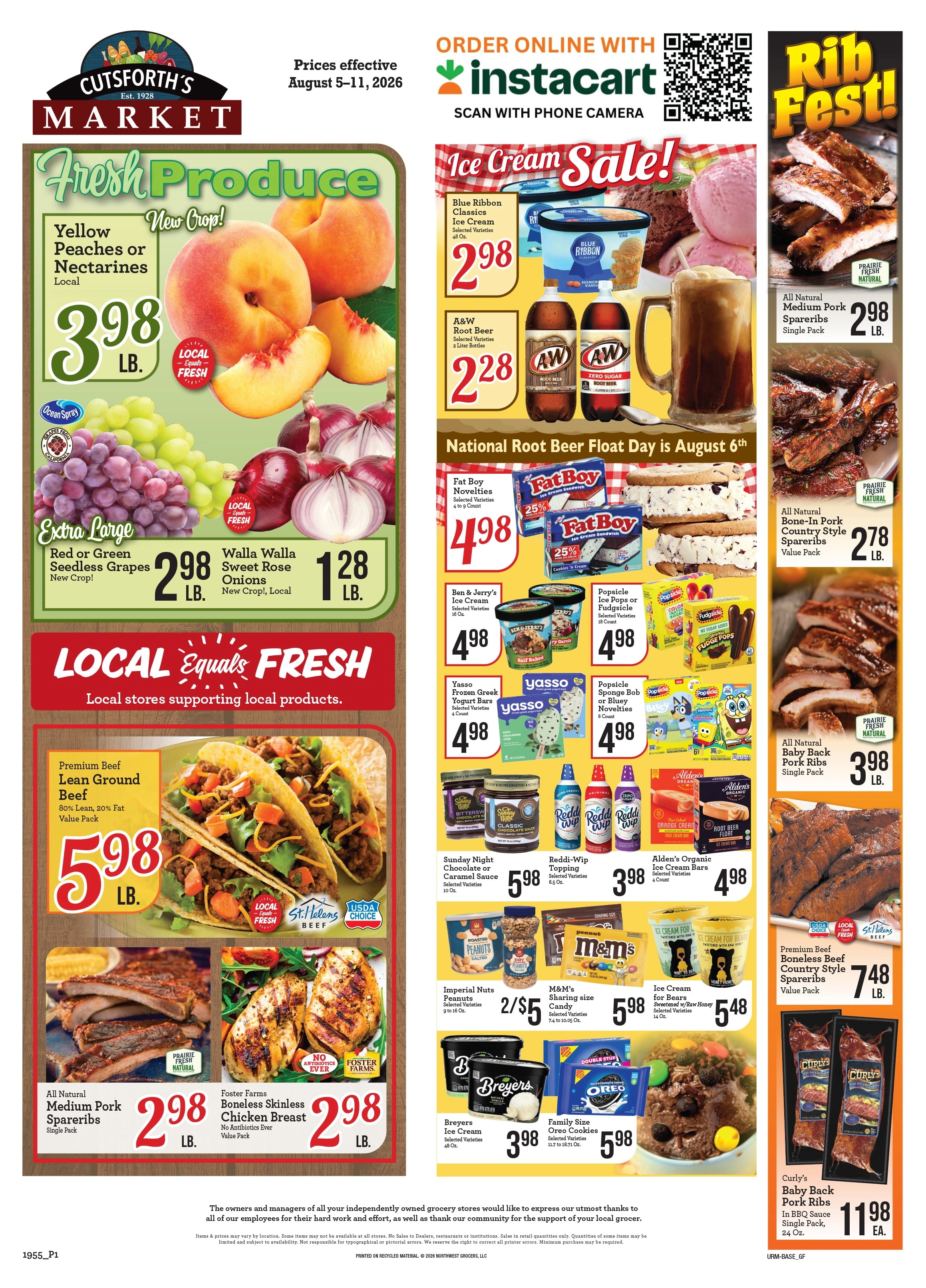 Cutsforth's Market flyer page 1
