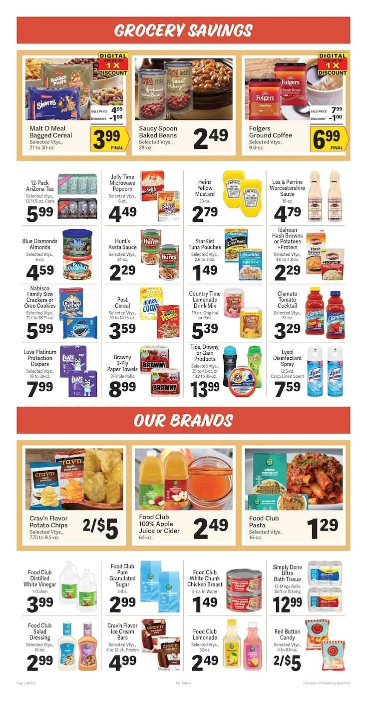 Darlow's Quality Foods flyer page 2
