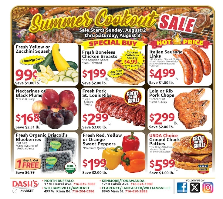 Dash's Market flyer page 1