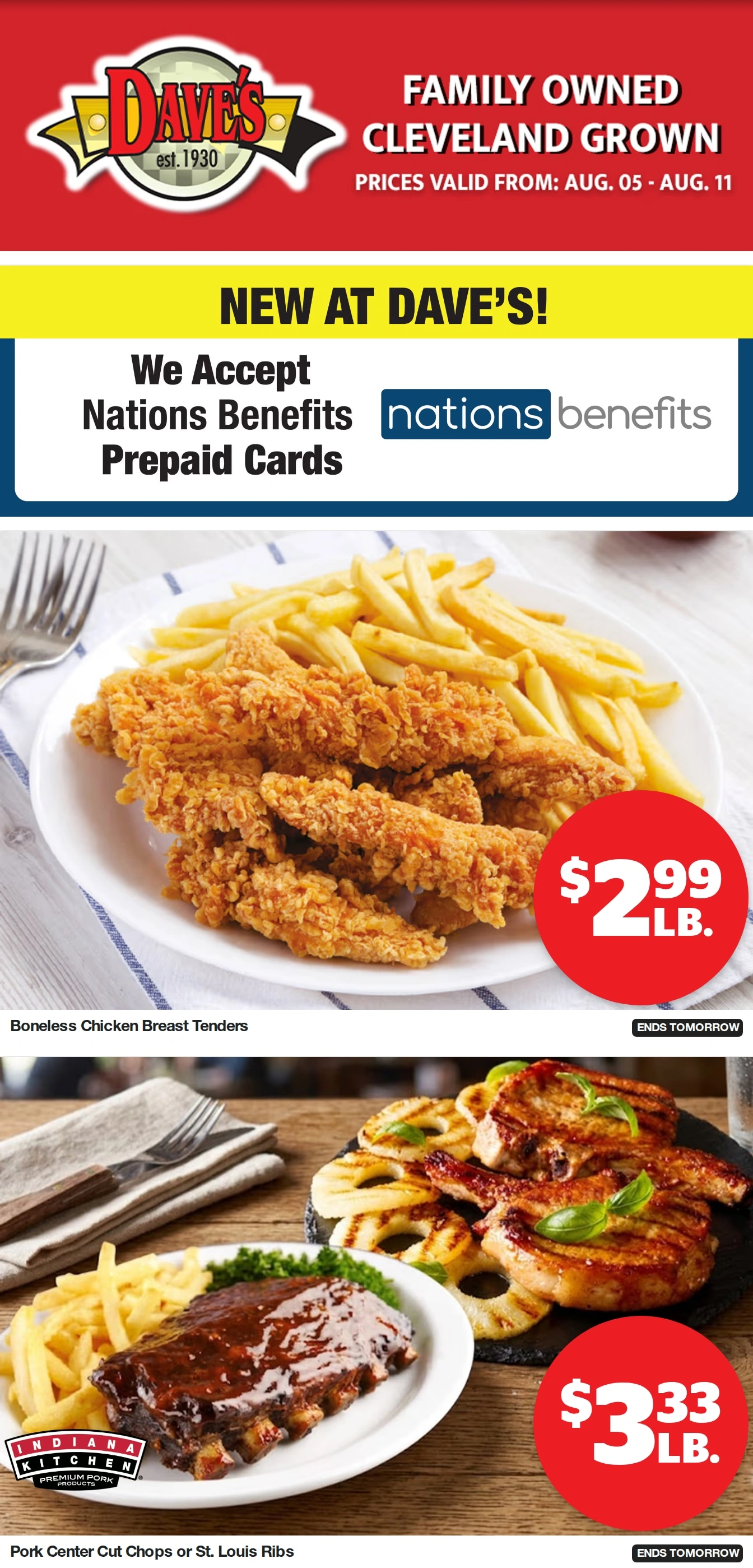 Dave's Markets flyer page 1