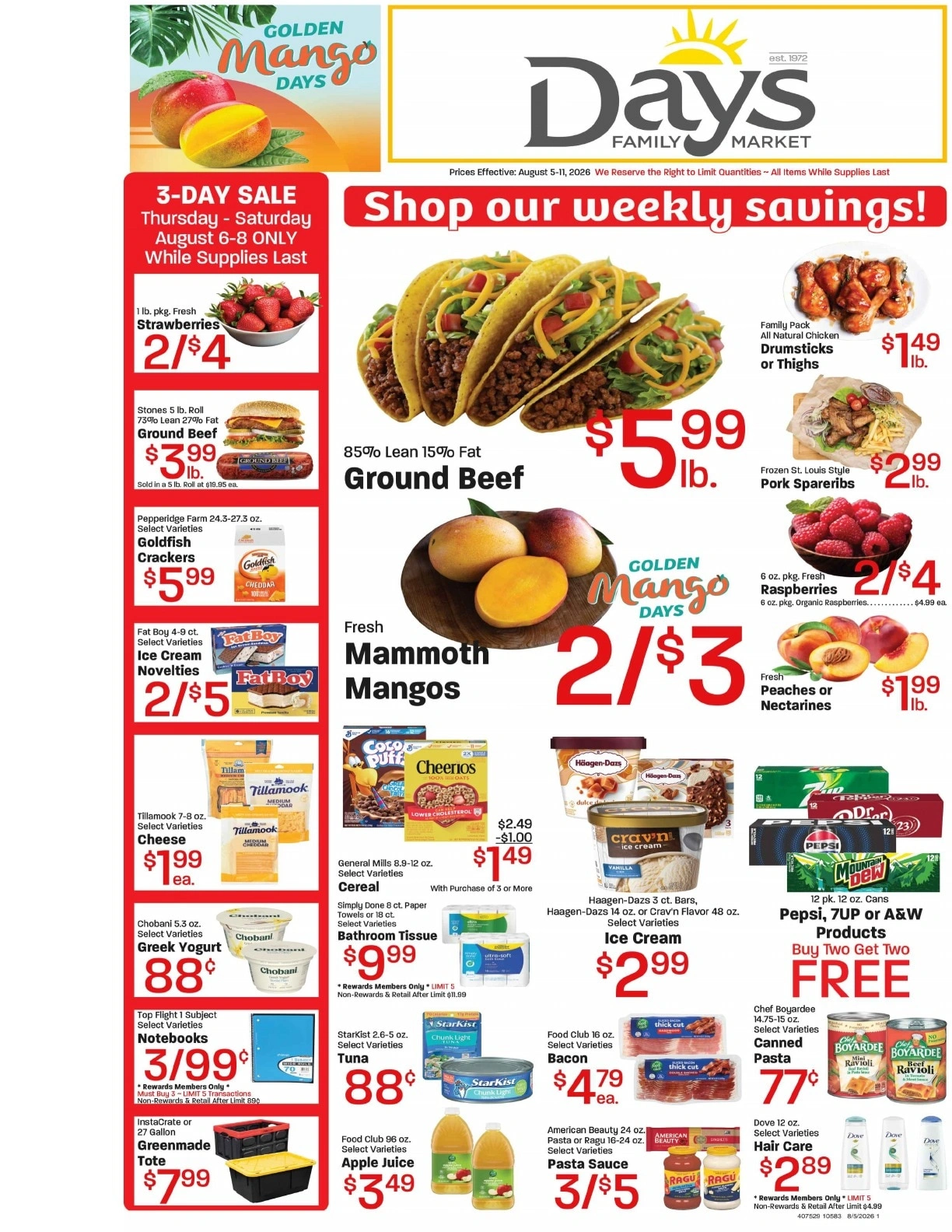Day's Market flyer page 1