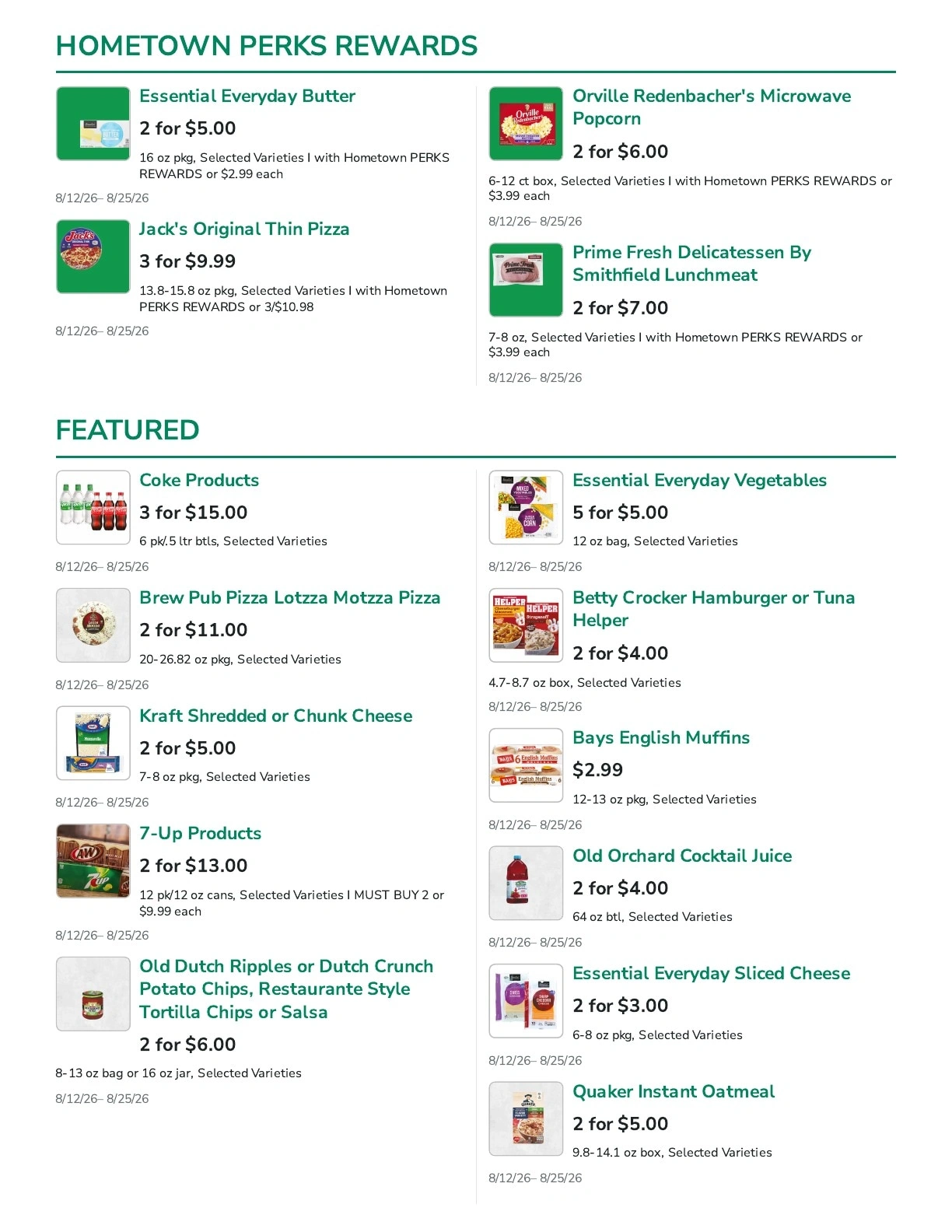 Denny's SuperValu flyer page 2