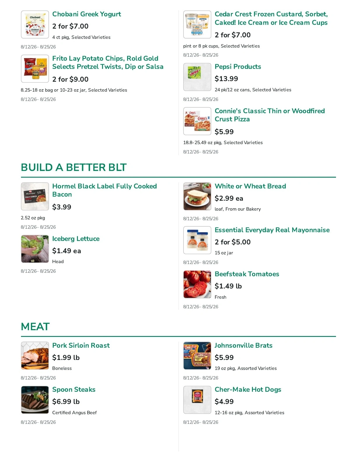 Denny's SuperValu flyer page 3