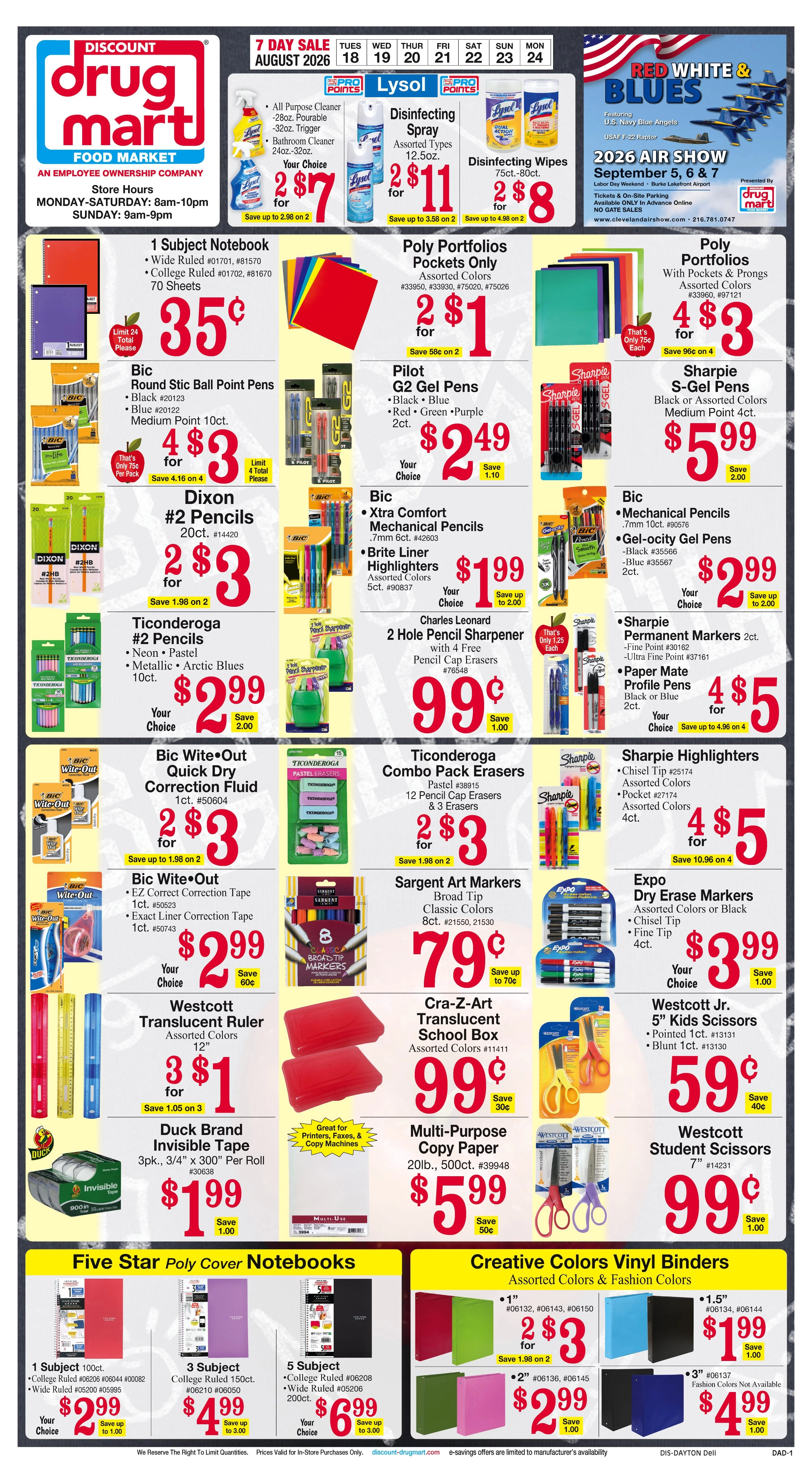 Discount Drug Mart flyer page 1